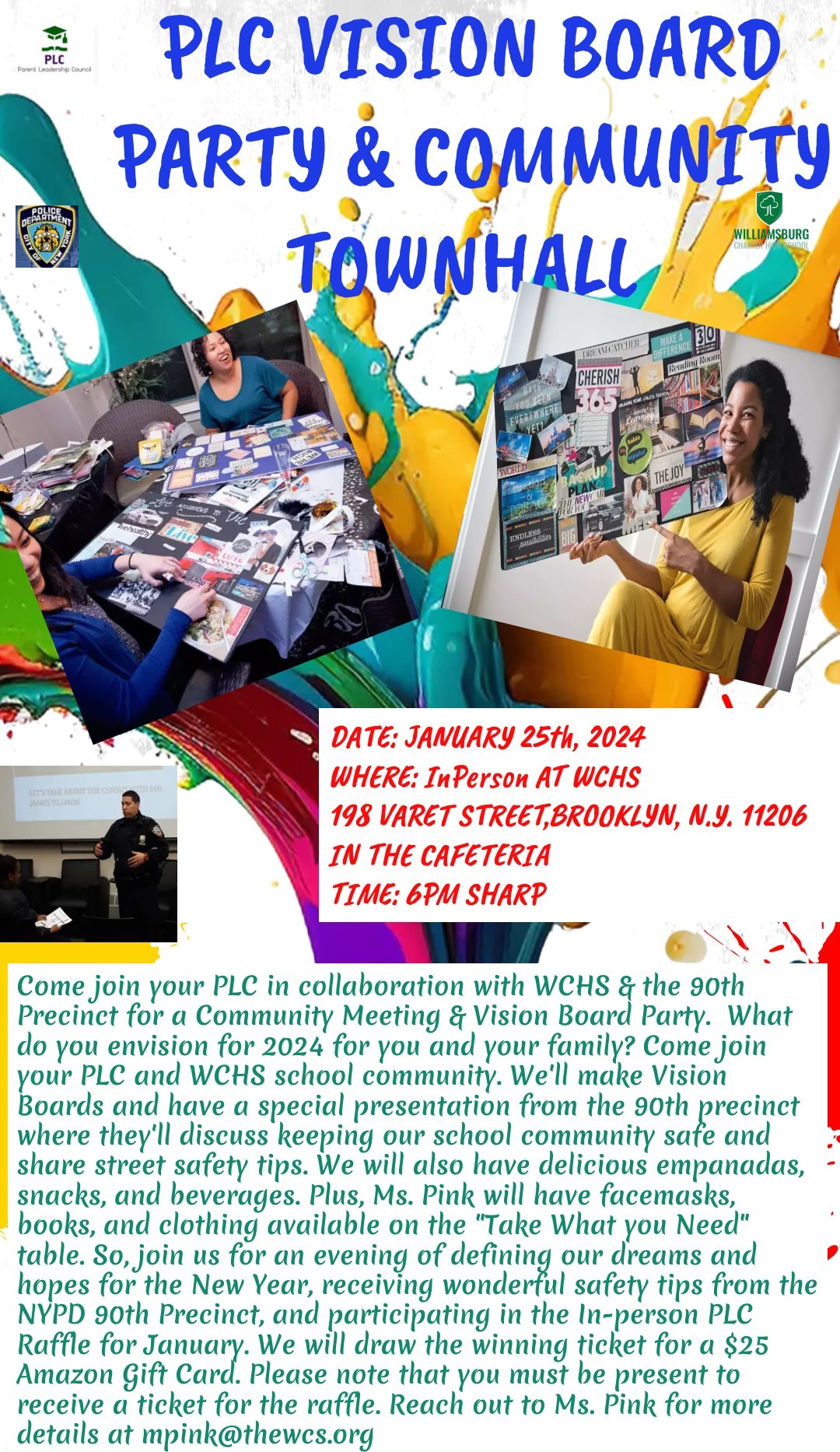 PLC VISION BOARD PARTY COMMUNITY TOWNHALL- ENGLISH FLYER~2